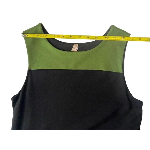 B44 Dressed Bailey Carlo Colorblock Ponte Shift Dress Black Green Blue White Sm - Picture 3 of 16